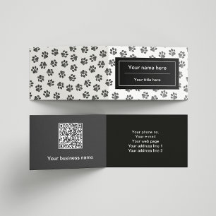 Doodle Paws, Dog Paws, Cat Paws, Black Paws Business Card