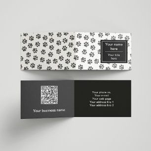 Doodle Paws, Dog Paws, Cat Paws, Black Paws Business Card