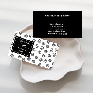 Doodle Paws, Dog Paws, Cat Paws, Black Paws Business Card