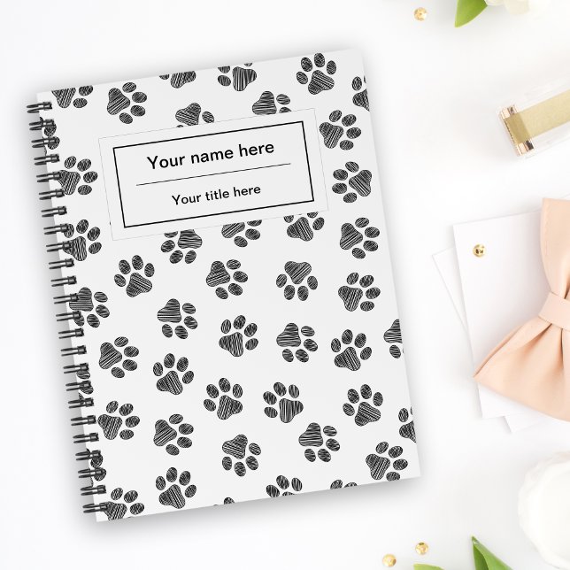 Doodle Paws, Dog Paws, Cat Paws, Black Paws Notebook (Creator Uploaded)