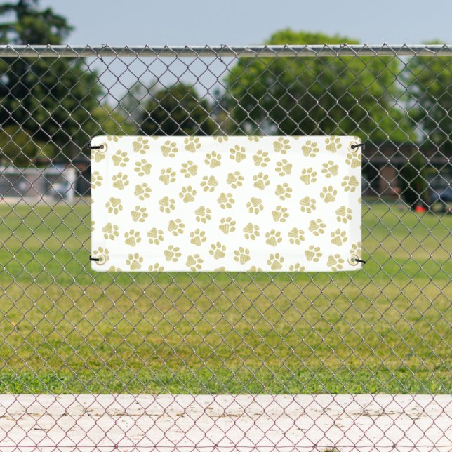 Doodle Paws, Dog Paws, Gold Paws Banner (Insitu)