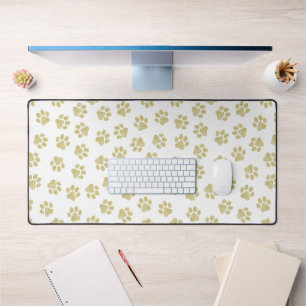 Doodle Paws, Dog Paws, Gold Paws Desk Mat