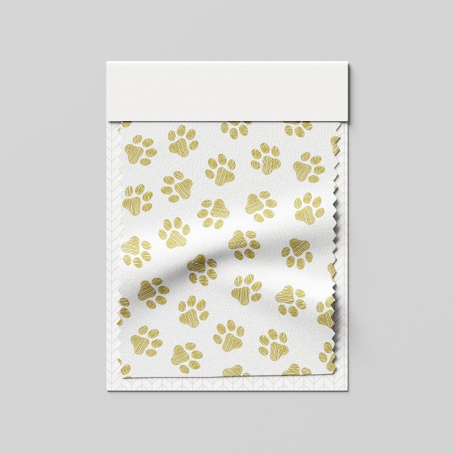 Doodle Paws, Dog Paws, Gold Paws Fabric (Creator Uploaded)