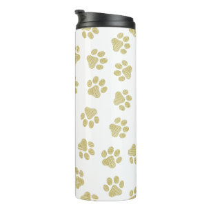 Doodle Paws, Dog Paws, Gold Paws Thermal Tumbler