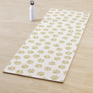 Doodle Paws, Dog Paws, Gold Paws Yoga Mat
