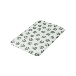 Doodle Paws, Dog Paws, Green Paws Bath Mat