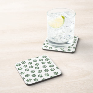 Doodle Paws, Dog Paws, Green Paws Coaster