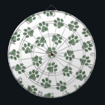 Doodle Paws, Dog Paws, Green Paws Dartboard<br><div class="desc">Cute,  fun and adorable pattern with doodle paws in green colour on white background. Modern and trendy gift,  perfect for the dog and cat lover in your life.</div>
