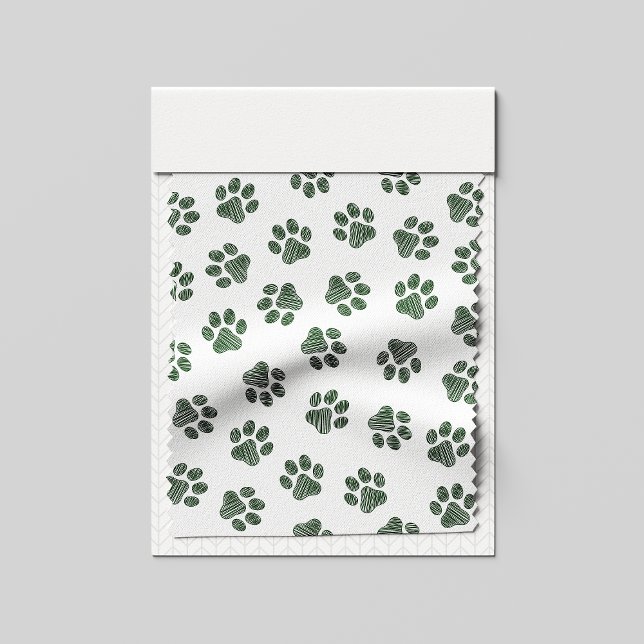 Doodle Paws, Dog Paws, Green Paws Fabric (Creator Uploaded)