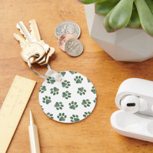 Doodle Paws, Dog Paws, Green Paws Key Ring