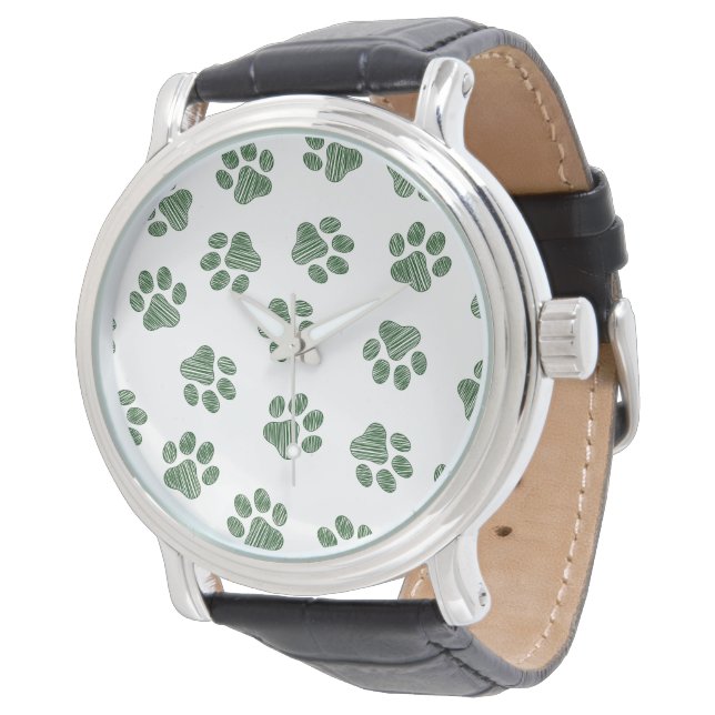 Doodle Paws, Dog Paws, Green Paws Watch (Angled)