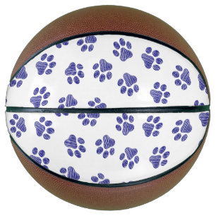 Doodle Paws, Dog Paws, Navy Blue Paws Basketball