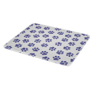 Doodle Paws, Dog Paws, Navy Blue Paws Cutting Board