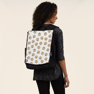 Doodle Paws, Dog Paws, Orange Gold Paws Backpack
