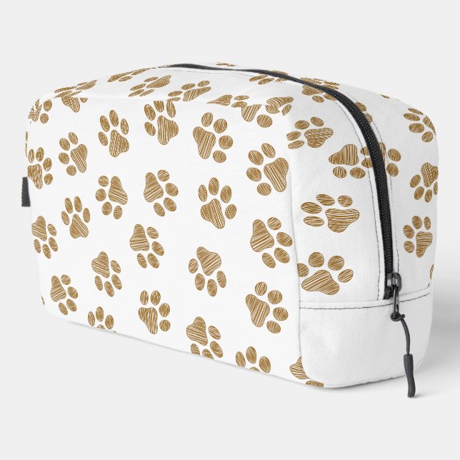 Doodle Paws, Dog Paws, Orange Gold Paws Dopp Kit (Right Corner)