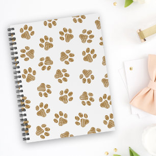 Doodle Paws, Dog Paws, Orange Gold Paws Planner