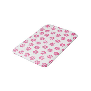 Doodle Paws, Dog Paws, Pink Paws Bath Mat