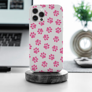 Doodle Paws, Dog Paws, Pink Paws iPhone 15 Pro Max Case