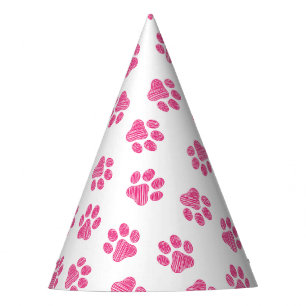 Doodle Paws, Dog Paws, Pink Paws Party Hat