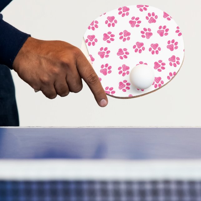 Doodle Paws, Dog Paws, Pink Paws Ping Pong Paddle (Insitu)