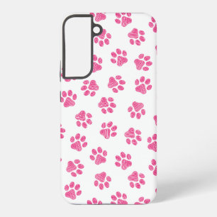 Doodle Paws, Dog Paws, Pink Paws Samsung Galaxy Case