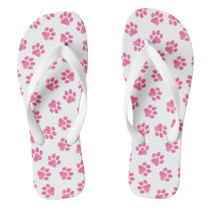Doodle Paws, Dog Paws, Pink Paws Thongs