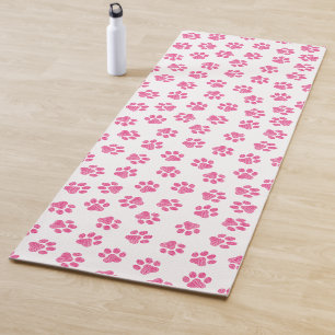 Doodle Paws, Dog Paws, Pink Paws Yoga Mat