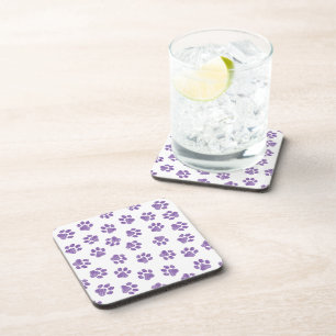 Doodle Paws, Dog Paws, Purple Paws Coaster