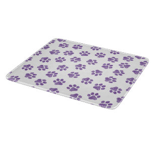 Doodle Paws, Dog Paws, Purple Paws Cutting Board