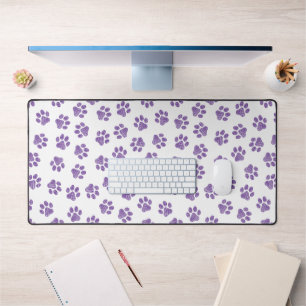 Doodle Paws, Dog Paws, Purple Paws Desk Mat