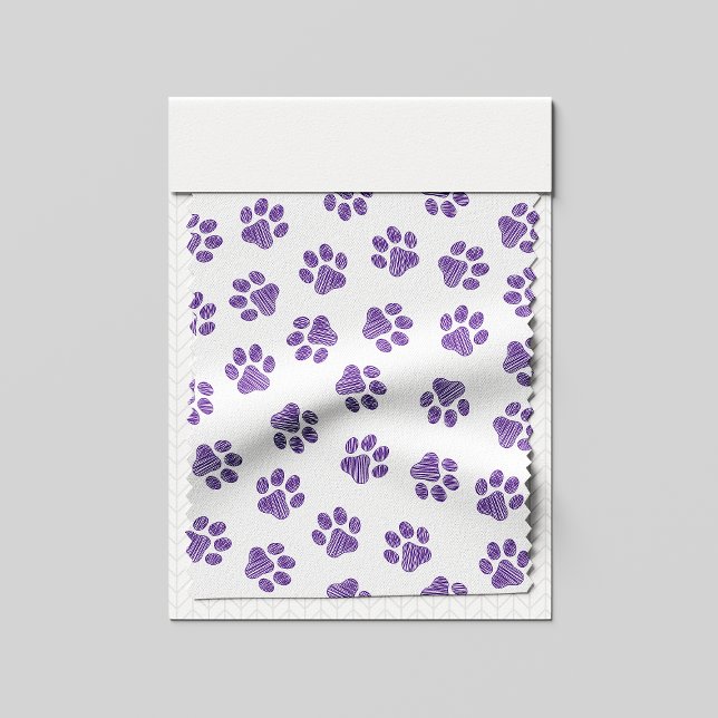 Doodle Paws, Dog Paws, Purple Paws Fabric (Creator Uploaded)