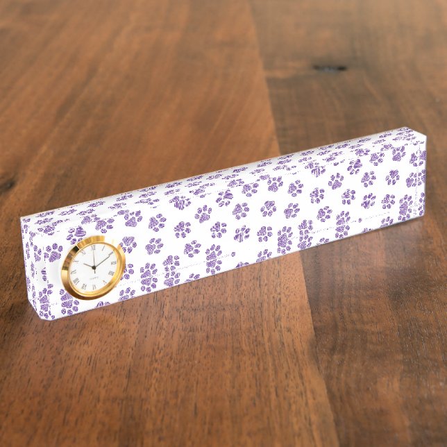 Doodle Paws, Dog Paws, Purple Paws Nameplate (Side)