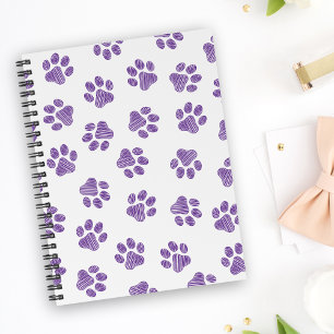 Doodle Paws, Dog Paws, Purple Paws Notebook