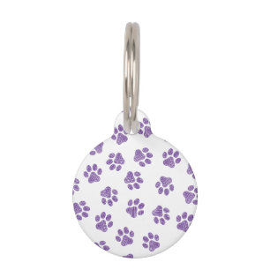 Doodle Paws, Dog Paws, Purple Paws Pet Tag