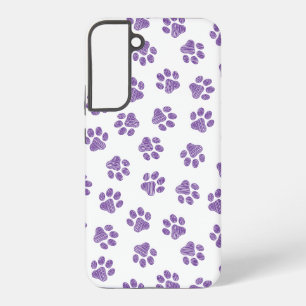 Doodle Paws, Dog Paws, Purple Paws Samsung Galaxy Case