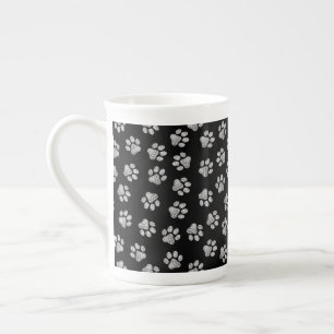 Doodle Paws, Dog Paws, White Paws Bone China Mug