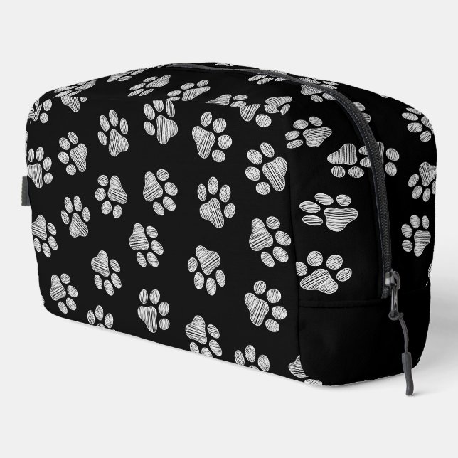 Doodle Paws, Dog Paws, White Paws Dopp Kit (Right Corner)