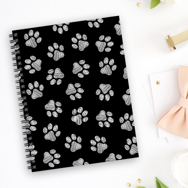 Doodle Paws, Dog Paws, White Paws Notebook (Creator Uploaded)