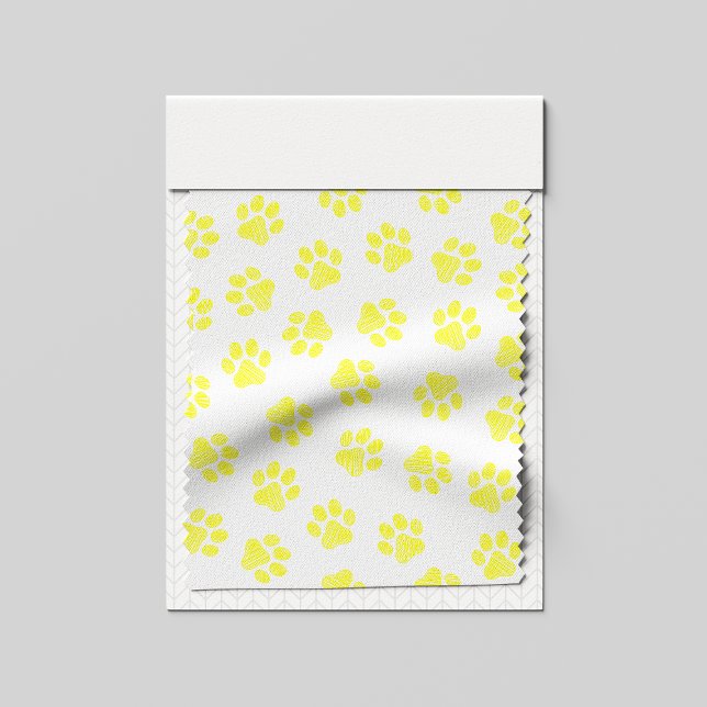 Doodle Paws, Dog Paws, Yellow Paws Fabric (Creator Uploaded)