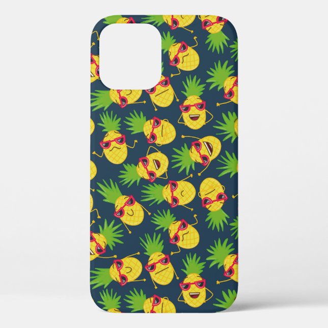 Doodle pineapples, hand drawn, summer pattern. Case-Mate iPhone case (Back)