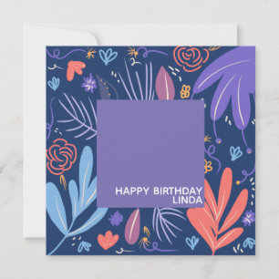 Doodle Plant Floral Pattern Illustration  Card
