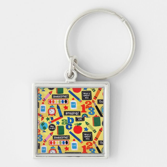 Doodle Preschool Art Teacher Good End of Year Teac Key Ring (Front)