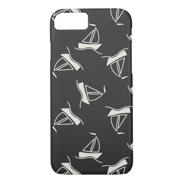 Doodle Sailboat Pattern Case-Mate iPhone Case (Back)