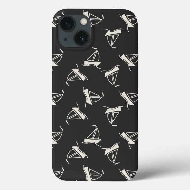 Doodle Sailboat Pattern Case-Mate iPhone Case (Back)