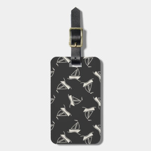 Doodle Sailboat Pattern Luggage Tag
