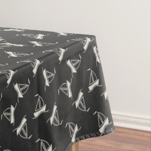 Doodle Sailboat Pattern Tablecloth