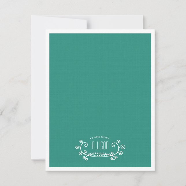 Doodle Scroll Casual Personal Stationery Invitation (Front)
