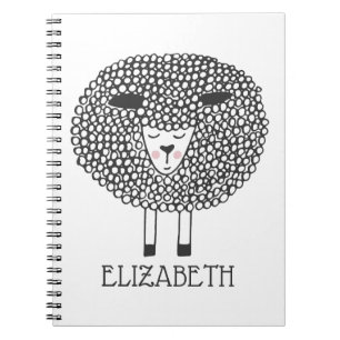 Doodle Sheep Personalised Notebook
