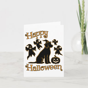 Doodle Silhouette Happy Halloween Card