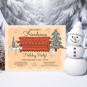Doodle Sketch Friendsmas Holiday Party Invitation